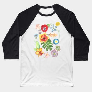 Mosaic of flowers Baseball T-Shirt